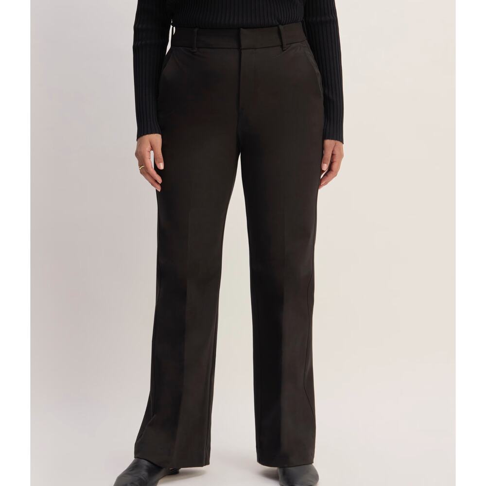 NWOT Everlane The Bi-Stretch Flare Pant In Black Size 6